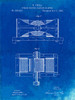 PP111-Faded Blueprint Tesla Dynamo Electric Machine Poster Poster Print - Cole Borders