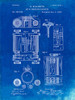 PP110-Faded Blueprint Hollerith Machine Patent Poster Poster Print - Cole Borders