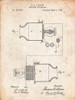 PP644-Vintage Parchment Edison Speaking Telegraph Patent Poster Poster Print - Cole Borders
