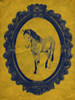 Framed Paint Horse in Yellow Poster Print - Studio SEA