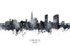 Limerick Ireland Skyline Poster Print - Michael Tompsett