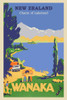 New Zealand Wanaka Travel Poster Poster Print - Travel Posters Vintage