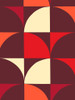 Monochrome Patterns 9 in Red Poster Print - Studio NM