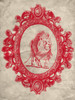 Framed Lion in Crimson Poster Print - Studio SEA