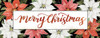Merry Christmas Poinsettias Poster Print - Cindy Jacobs