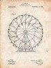 PP615-Vintage Parchment Ferris Wheel 1920 Patent Poster Poster Print - Cole Borders