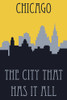 Chicago Skyline Poster Poster Print - Travel Posters Vintage