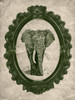 Framed Elephant in Evergreen Poster Print - Studio SEA