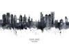 Oakland California Skyline Poster Print - Michael Tompsett