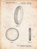 PP600-Vintage Parchment Mountain Bike Tire Patent Poster Poster Print - Cole Borders