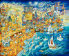 Steel Pier Night And Day Poster Print - Bill Bell