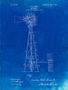PP1137-Faded Blueprint Windmill 1906 Patent Poster Poster Print - Cole Borders