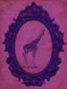 Framed Giraffe in Violet Poster Print - Studio SEA