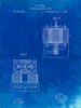 PP532-Faded Blueprint Tesla Electro Magnetic Motor Poster Poster Print - Cole Borders