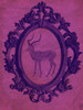 Framed Gazelle in Violet Poster Print - Studio SEA