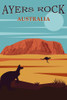 Australia Travel Poster Ayers Rock Poster Print - Travel Posters Vintage