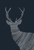 Stag Blue Poster Print - Florent Bodart