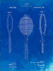 PP1128-Faded Blueprint Vintage Tennis Racket Patent Poster Poster Print - Cole Borders