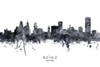Buffalo New York Skyline Poster Print - Michael Tompsett