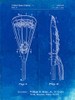 PP915-Faded Blueprint Lacrosse Stick 1936 Patent Poster Poster Print - Cole Borders