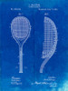 PP1127-Faded Blueprint Vintage Tennis Racket 1891 Patent Poster Poster Print - Cole Borders