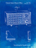 PP1126-Faded Blueprint Vintage Table Radio Patent Poster Poster Print - Cole Borders