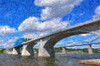 Market Bridge Oil Painting Poster Print - Rachel Lee