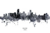 Miami Florida Skyline Poster Print - Michael Tompsett
