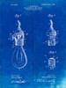 PP890-Faded Blueprint Incandescent Lamp Socket Patent Poster Poster Print - Cole Borders