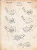 PP857-Vintage Parchment Golf Club Head Patent Poster Poster Print - Cole Borders