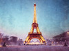 Eiffel tower at night, Paris Poster Print - Assaf Frank
