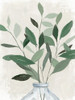 Green Leaves Vase I Poster Print - K Aria