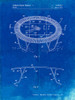 PP1111-Faded Blueprint Trampoline Patent Poster Poster Print - Cole Borders