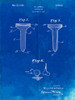 PP860-Faded Blueprint Golf Tee Patent Poster Poster Print - Cole Borders