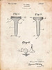 PP860-Vintage Parchment Golf Tee Patent Poster Poster Print - Cole Borders