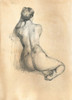 Nude beautiful girl from the back Poster Print - Samira Yanushkova