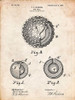 PP856-Vintage Parchment Golf Ball 1902 Patent Poster Poster Print - Cole Borders