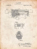 PP1099-Vintage Parchment Thompson Submachine Gun Patent Poster Poster Print - Cole Borders