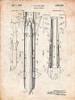 PP384-Vintage Parchment Aerial Missile Patent Poster Poster Print - Cole Borders