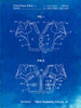 PP829-Faded Blueprint Football Shoulder Pads Patent Poster Print - Cole Borders