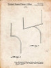 PP825-Vintage Parchment Football Goal Post Patent Print Poster Print - Cole Borders