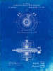 PP1090-Faded Blueprint Tesla Alternating Current Generator Poster Poster Print - Cole Borders