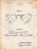 PP803-Vintage Parchment Eyeglasses Spectacles Patent Art Poster Print - Cole Borders