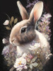 Rabbit and Flowers 3 Poster Print - Bilge Paksoylu