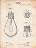 PP796-Vintage Parchment Edison Lamp Base Patent Print Poster Print - Cole Borders