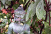 Green Buddha Statue with Leaves Poster Print - Artographie