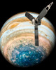 Artist Illustration of Juno Over Jupiters South Pole Poster Print - NASA
