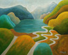 Echoes In the Blue Pond Poster Print - Angeles M. Pomata
