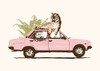Tiger On Car Poster Print - Florent Bodart