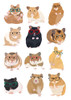 A1 Hamsters In Glasses Poster Print - Hanna Melin